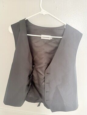 Joseph & Feiss Mens Suit Vest Waistcoat Grey 5 Button Sz m